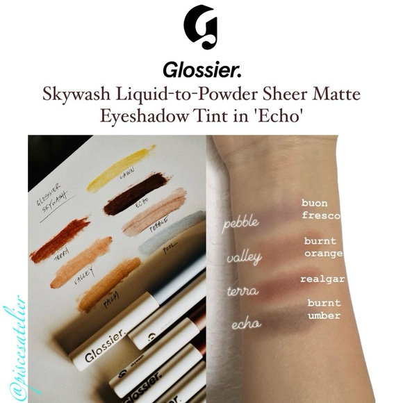 Glossier Skywash Liquid-to-Powder Sheer Matte Eyeshadow Tint in Echo - Picture 8 of 15